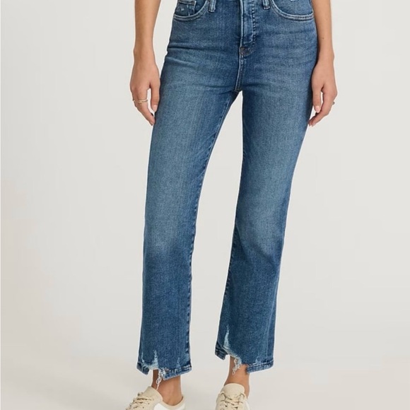 Express Distressed High Rise Cropped Flare - Picture 7 of 7